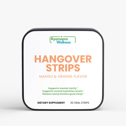 Ayemsons Hangover Support Strips – Ayurvedic-Inspired Daily Wellness Oral Strips – Mango-Orange