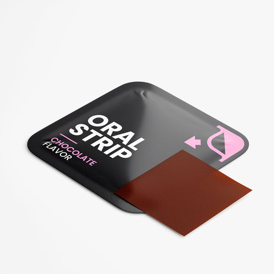 Daily Energy & Vitality Strips – Cordyceps, Shilajit & Oyster Peptide – Chocolate Flavor