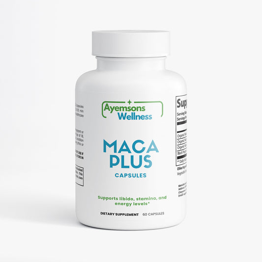 Maca Plus Capsules – High Potency Triple Maca Root (Black, Red & Yellow) for Energy & Hormonal Balance